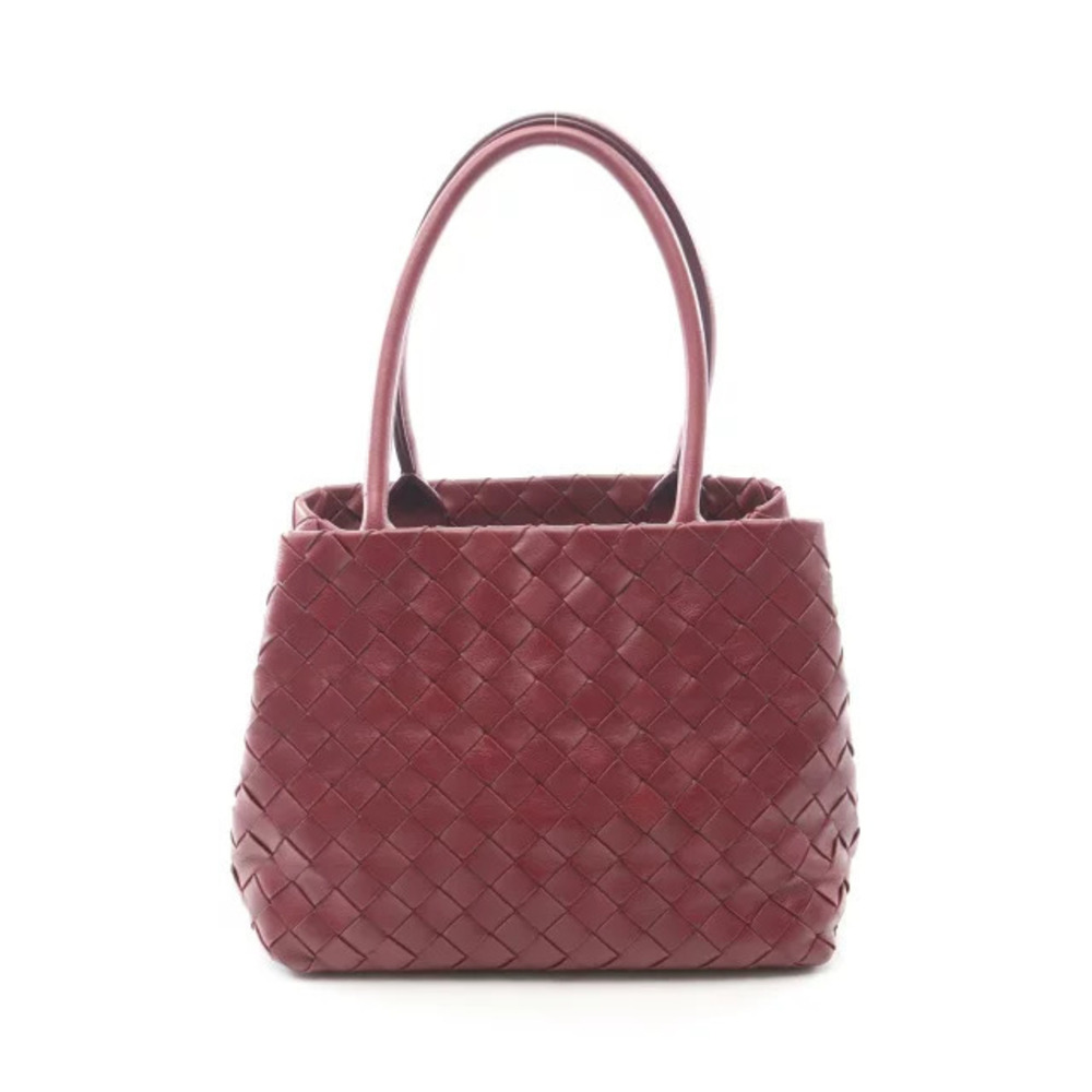 Bottega Veneta Intrecciato Handbag Leather Bordeaux Purple